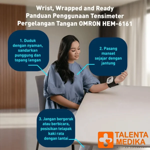 Omron Wrist Blood Pressure Monitor HEM 6161 - Tensimeter Digital Pergelangan Tangan - Image 3