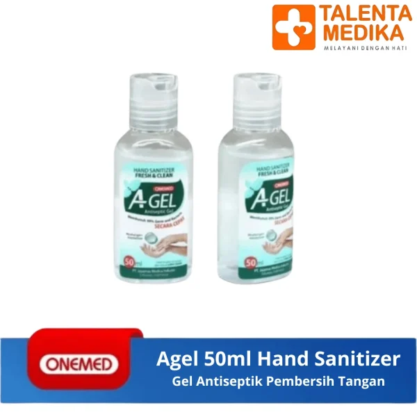 OneMed Agel 50ml Hand Sanitizer Gel Antiseptik Pembersih Tangan