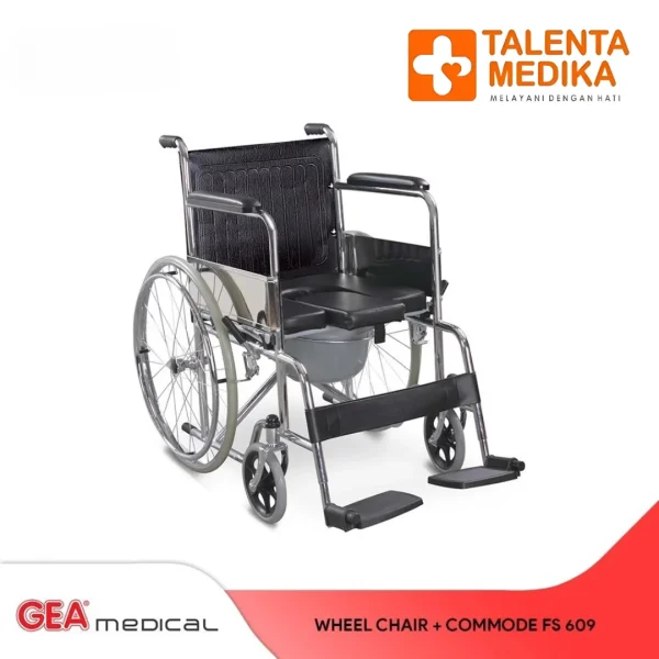 Gea Wheelchair + Commode FS 609